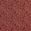 Finefabrics 54 in. Wide Red, Floral Leaf Jacquard Woven Upholstery Fabric FI1191